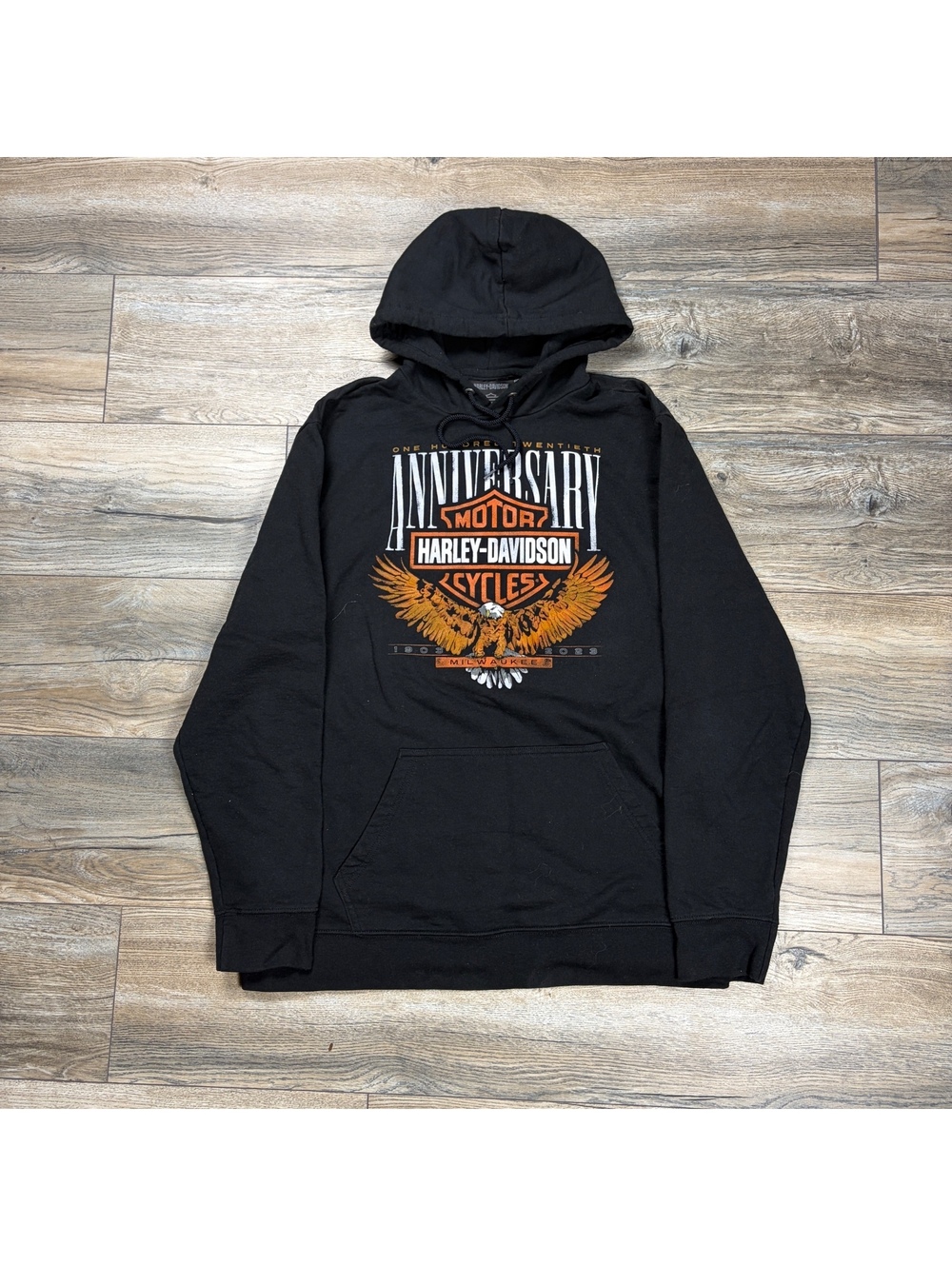 Harley-Davidson black pullover hoodie 120th Anniversary Avalanche